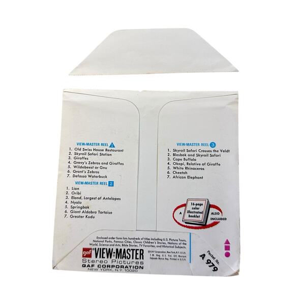 GAF View Master A979 Busch Gardens Zoological Tampa Florida GAF 3 Reels Booklet - Picture 3 of 10